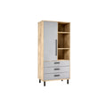 Titel: "Moderne Kast met Open Planken en Lade-ontwerp"