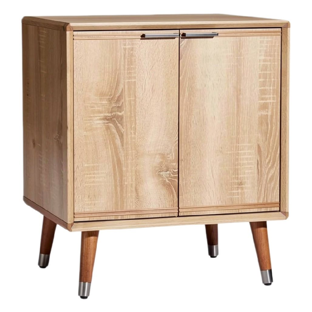 Moderne Houten Opbergkast met Deuren en Poten